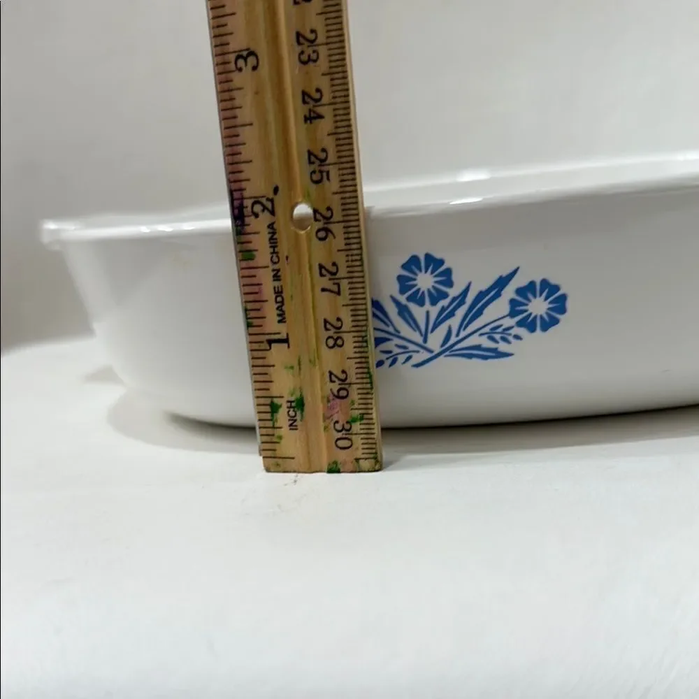 Corningware Blue Cornflower White Cookware Casserole Dish Lid 9 In P-9-b USA